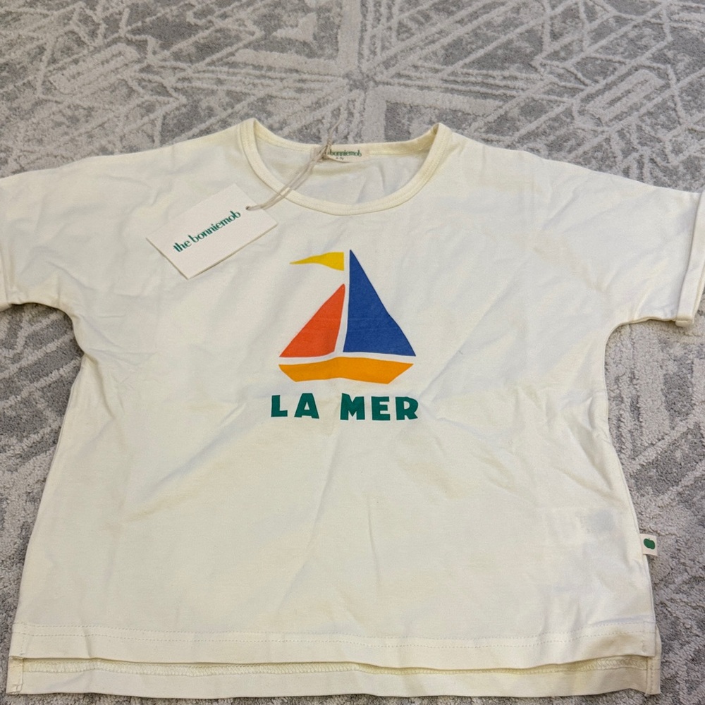La Mer Kids Tee with Colorful Sailboat Design